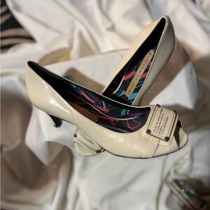 Marc By Marc Jacobs Cream Peep-Toe Heels